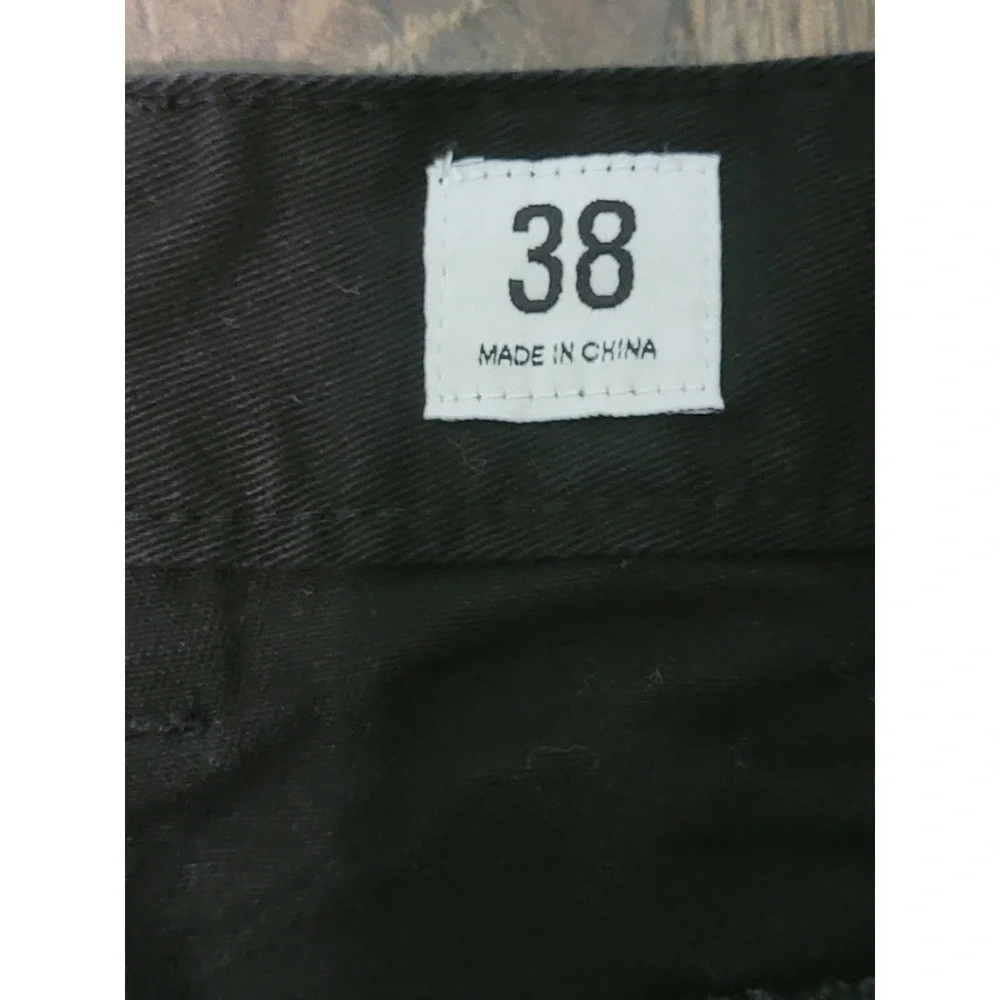 MOSTWAY Black Mens Cargo Pants Size 38‎ Relaxed Fit Casual Utility